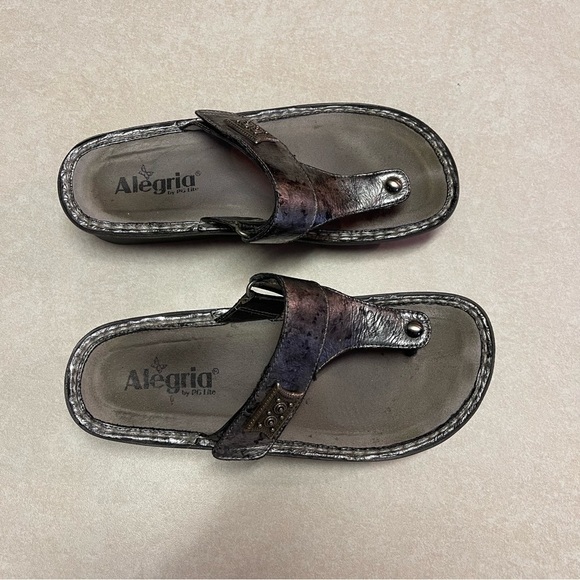 Alegria By Pg Life 'carina' Sandal Women's Size 37 Leather Hook - Picture 9 of 9